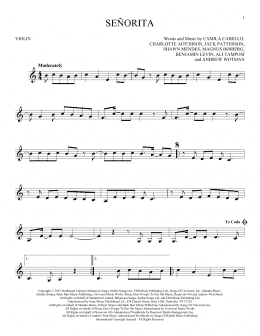 page one of Señorita (Violin Solo)