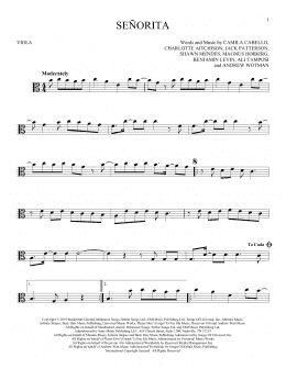 page one of Señorita (Viola Solo)