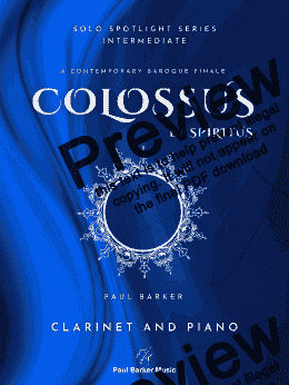 page one of Colossus et Spiritus (Clarinet & Piano)