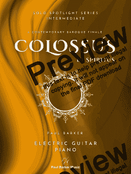 page one of Colossus et Spiritus (Electric Guitar & Piano)