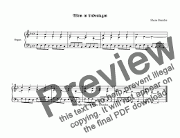 page one of Wem in Leidentagen - Chorale Prelude