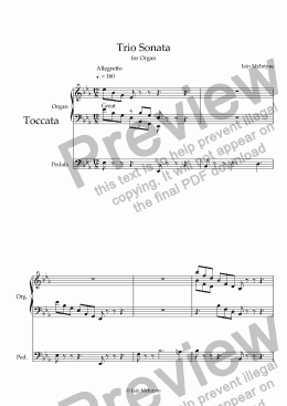 page one of Trio Sonata