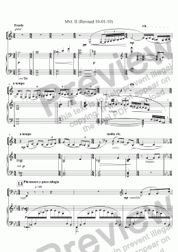 page one of Sonata for Horn and Piano - II