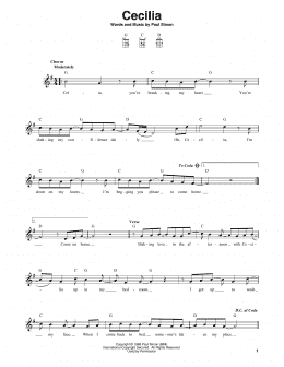 page one of Cecilia (Mandolin)