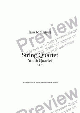 page one of String Quartet