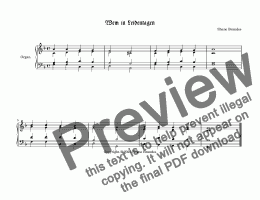 page one of Wem in Leidentagen (ii) - Chorale Prelude