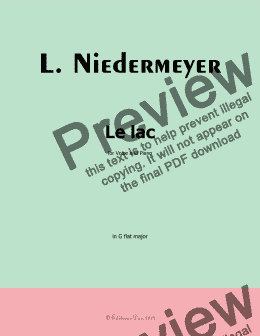 page one of Niedermeyer-Le lac,in G flat Major