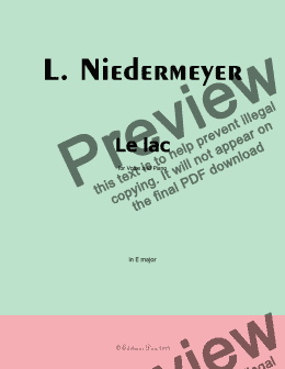 page one of Niedermeyer-Le lac,in E Major