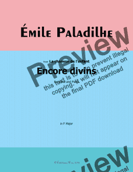 page one of Paladilhe-Encore divins,in F Major