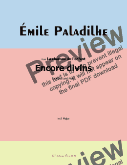 page one of Paladilhe-Encore divins,in A Major