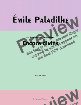 page one of Paladilhe-Encore divins,in A flat Major