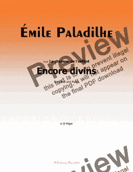 page one of Paladilhe-Encore divins,in B Major