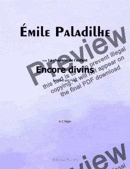 page one of Paladilhe-Encore divins,in C Major