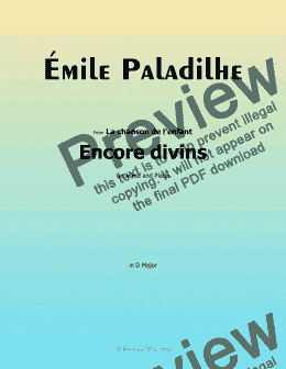 page one of Paladilhe-Encore divins,in D Major