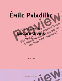 page one of Paladilhe-Encore divins,in D flat Major