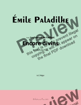 page one of Paladilhe-Encore divins,in E Major