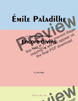 page one of Paladilhe-Encore divins,in G flat Major