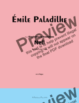 page one of Paladilhe-Nell,in A Major