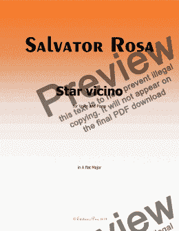 page one of S. Rosa-Star vicino,Ver. I,in A flat Major