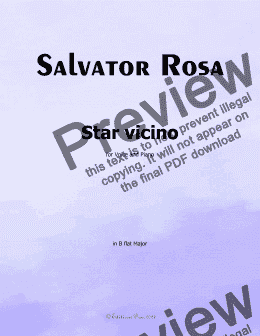 page one of S. Rosa-Star vicino,Ver. I,in B flat Major