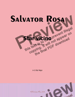 page one of S. Rosa-Star vicino,Ver. I,in G flat Major