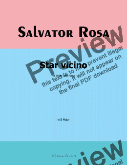 page one of S. Rosa-Star vicino,Ver. I,in E Major