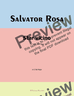 page one of S. Rosa-Star vicino,Ver. I,in E flat Major