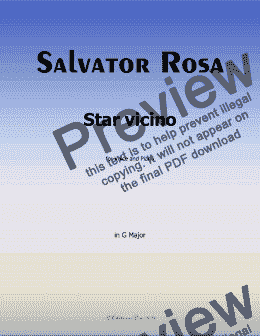 page one of S. Rosa-Star vicino,Ver. I,in G Major