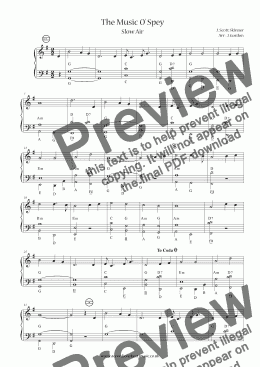 page one of The Music O' Spey