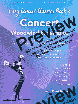 page one of Easy Concert Classics Book 2 (Woodwind Ensemble)