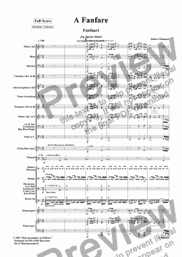 page one of A Fanfare (youth band)