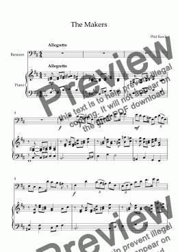 page one of The Makers - Bassoon Solo