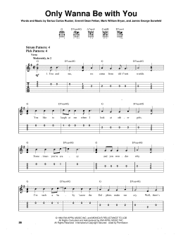 page one of Only Wanna Be With You (Easy Guitar Tab)