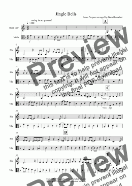 page one of Jingle Bells (Jazzy Style!) for Horn and Viola Duet