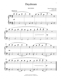 page one of Daydream (Piano Duet)