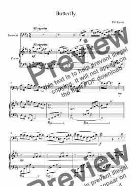 page one of Butterfly - Bassoon Solo