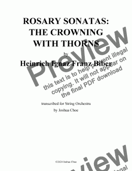 page one of Rosary Sonatas: The Crowning with Thorns