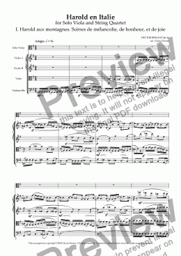 page one of Harold en Italie - movement 1