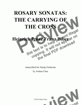 page one of Rosary Sonatas: The Carrying of the Cross