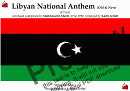 page one of Libyan National Anthem (Old) for String Orchestra