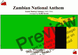 page one of Zambian National Anthem for String Orchestra