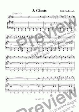 page one of Ibsen Suite for Flute & Piano: 3. Ghosts