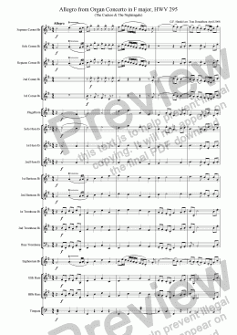 page one of BRASS BAND - Finale from Organ Concerto No.13 (The Cuckoo & The Nightingale)