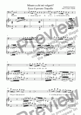 page one of Pergolesi: Recitativo ed Aria