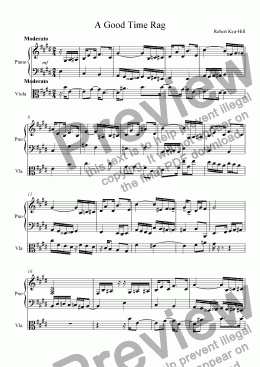page one of A Good Time Rag [Piano, Viola]