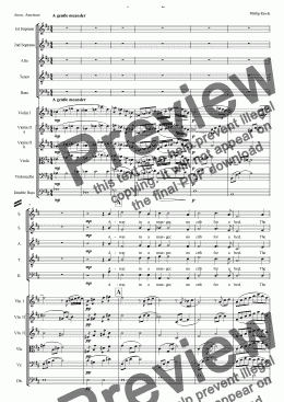 page one of Away in a Manger  (SSATB choir)