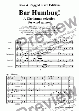 page one of Bar Humbug! - A Christmas selection for wind quintet