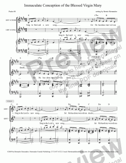 page one of Responsorial Psalm - Immaculate Conception of the Blessed Virgin Mary (with Recording)