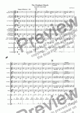 page one of The Elephant March (Junior Brass Band)