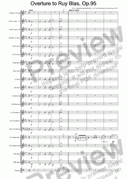 page one of BRASS BAND - Overture to ’Ruy Blas’